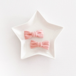 Girl Hair Clip Bow Flannel Pair (GHP9092)